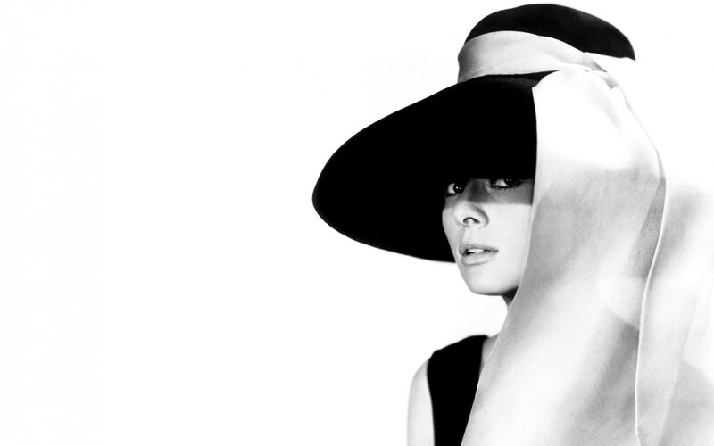 Woman in Wide-brimmed Hat — Black, Dramatic, Photograph, Veil