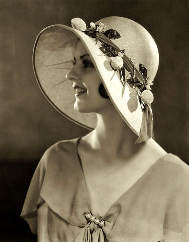 Woman in Wide-brimmed Hat — Sepia