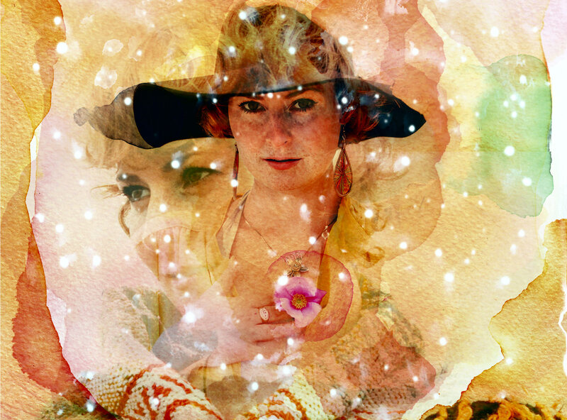 Woman in Wide-brimmed Hat — Yellow