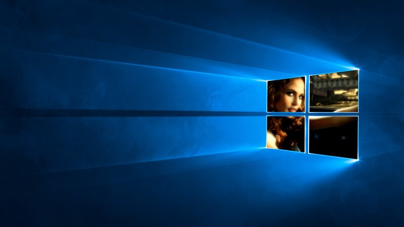 Woman in Window Panels