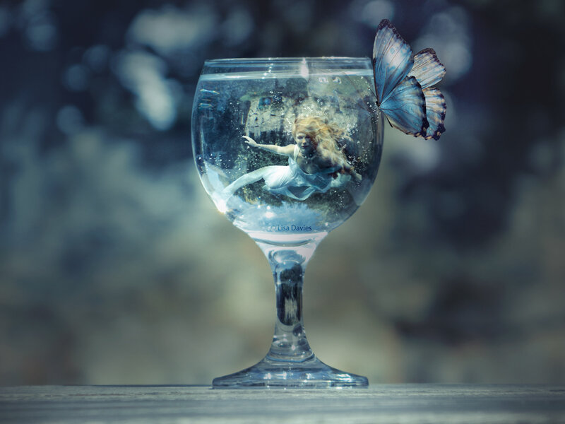 Woman in Wine Glass