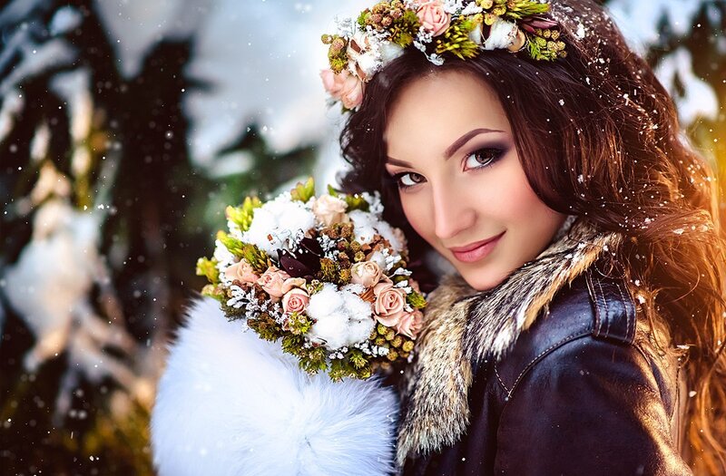 Woman in Winter — Brown