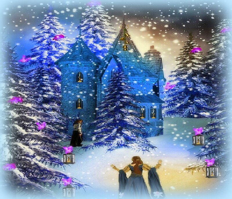 Woman in Winter Castle