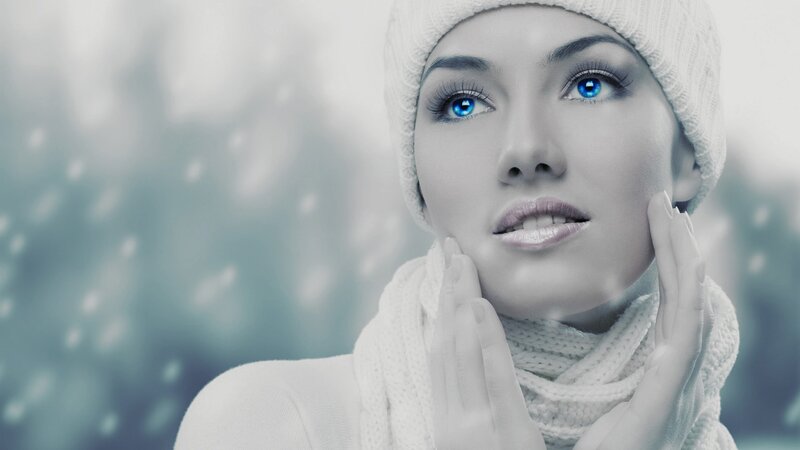 Woman in Winter Clothing — White, Cold