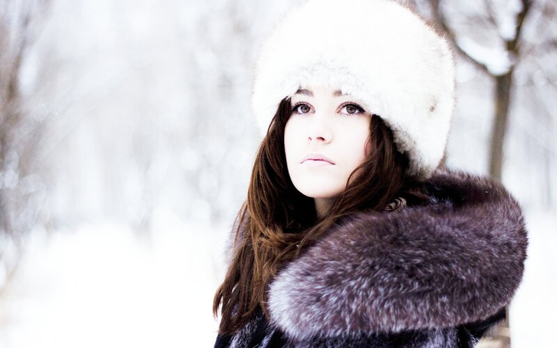 woman in winter coat