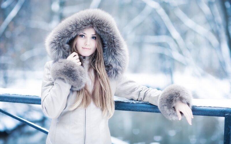 woman in winter coat