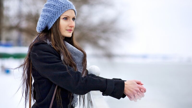woman in winter coat