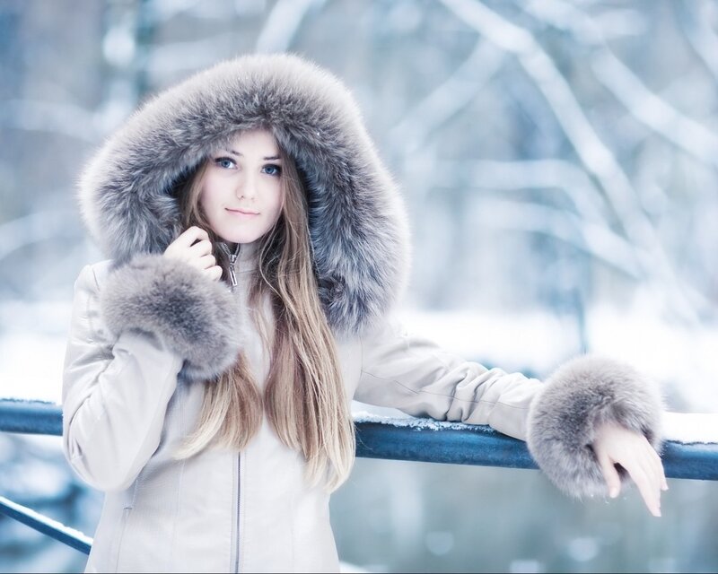 woman in winter coat