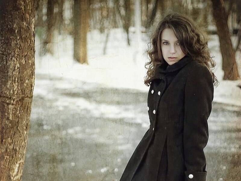 Woman in winter coat