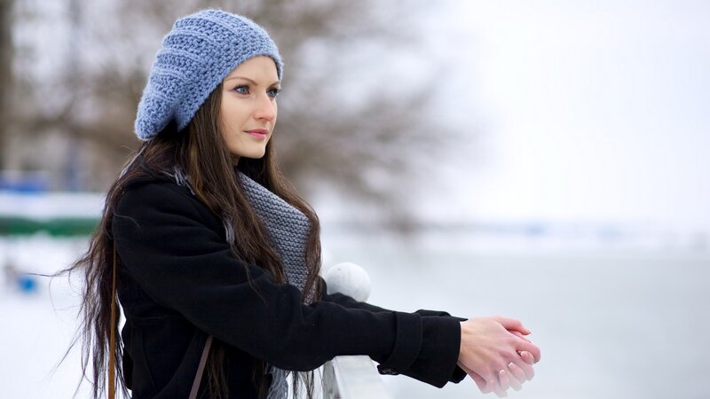 woman in winter coat