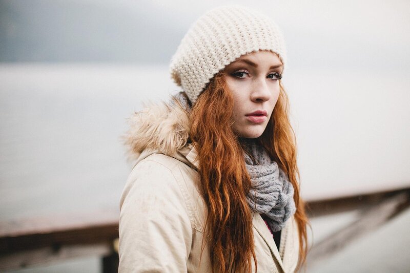 woman in winter coat