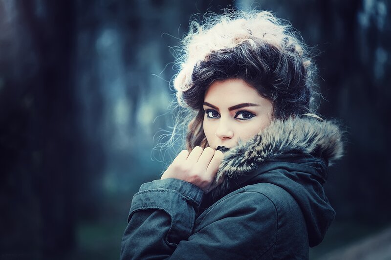 woman in winter coat
