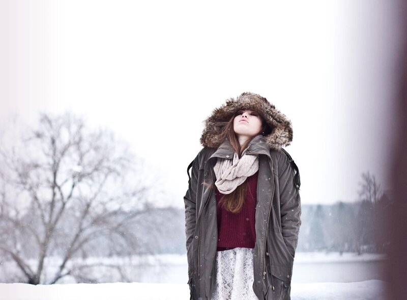woman in winter coat