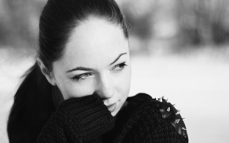 woman in winter coat