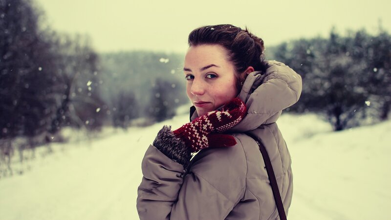 woman in winter coat