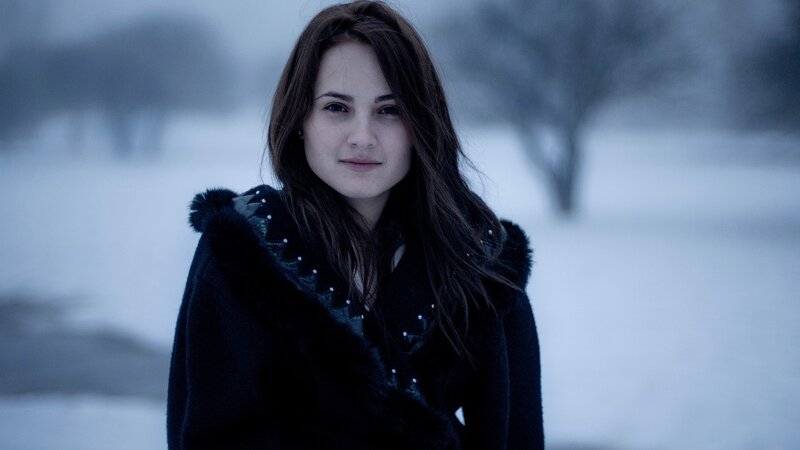 woman in winter coat