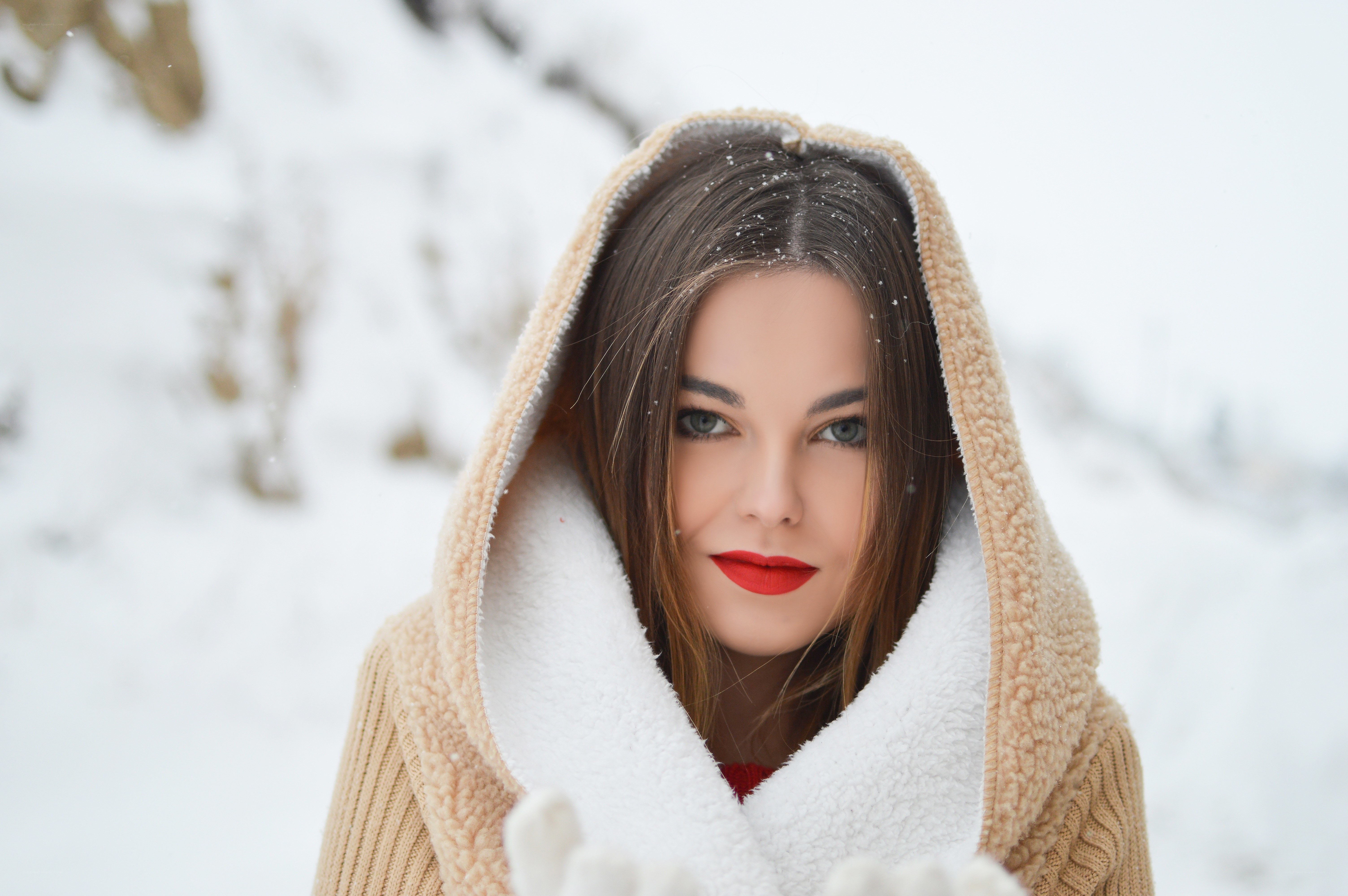 woman in winter coat