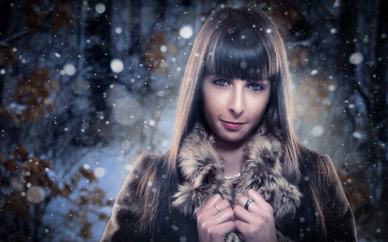 woman in winter coat