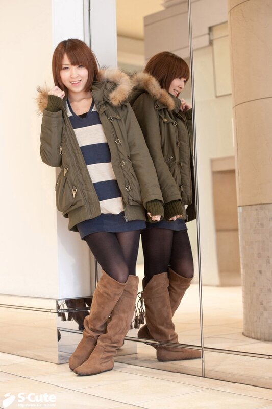 Woman in winter coat and boots
