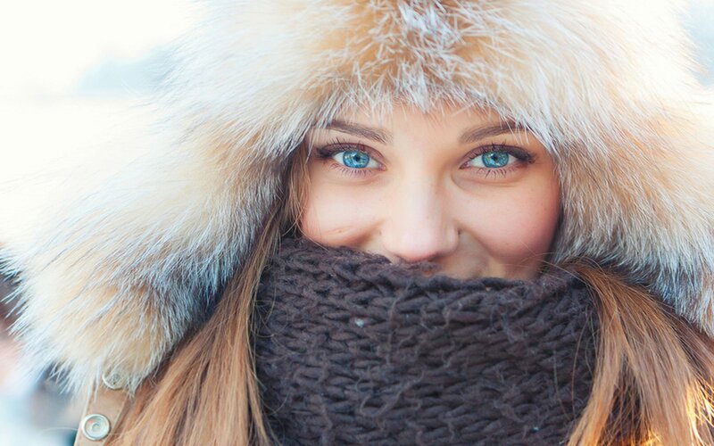Woman in Winter Coat — Brown, Cold