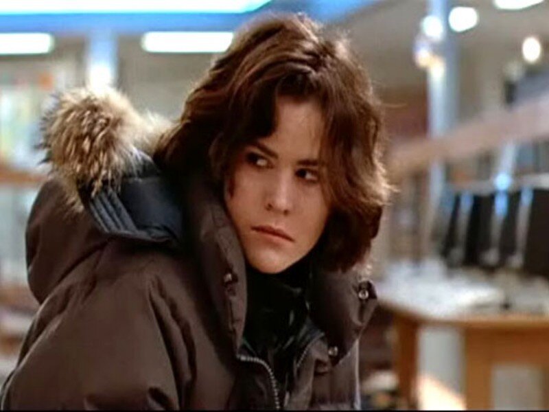 Woman in Winter Coat — Brown, Serious
