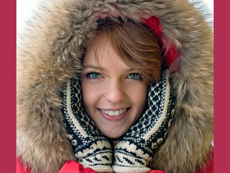 Woman in Winter Coat — Brown