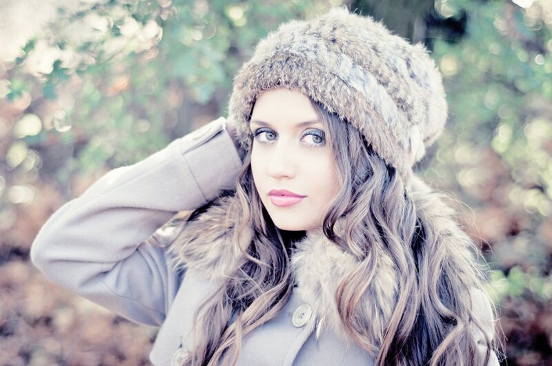 Woman in Winter Coat — Gray