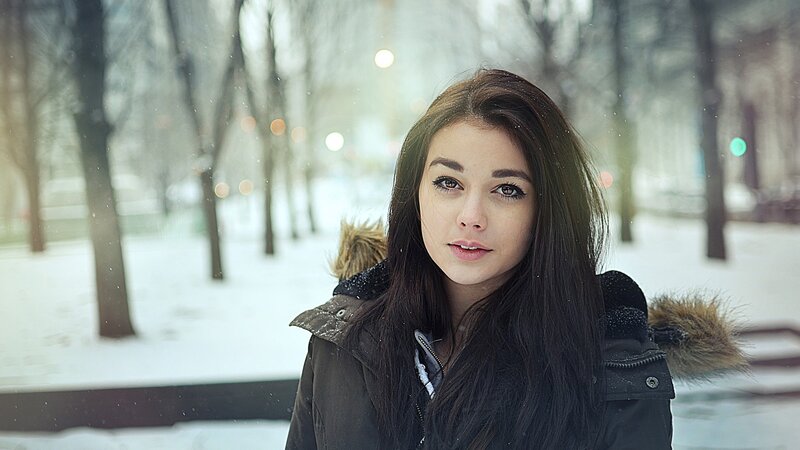 woman in winter coat outdoors