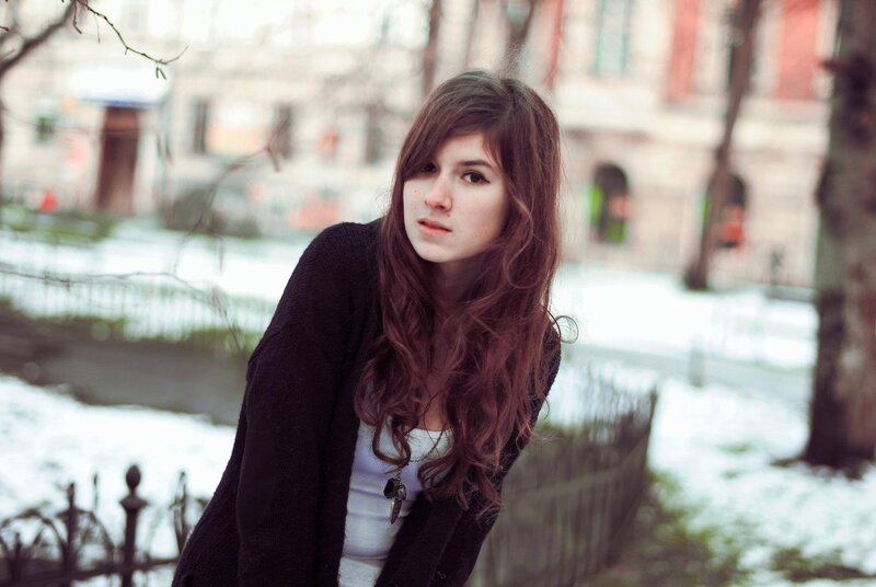 woman in winter coat outdoors