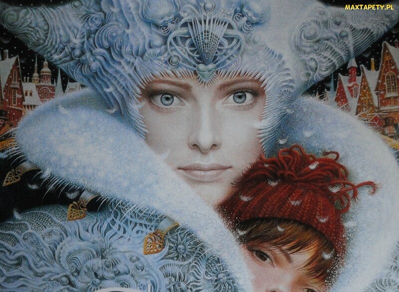 Woman in Winter Costume — Blue, Dramatic