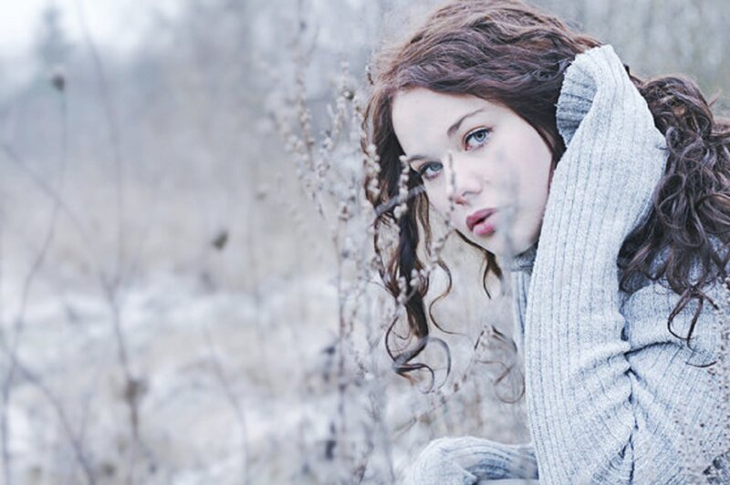 Woman in Winter Field