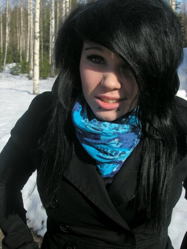 woman in winter forest