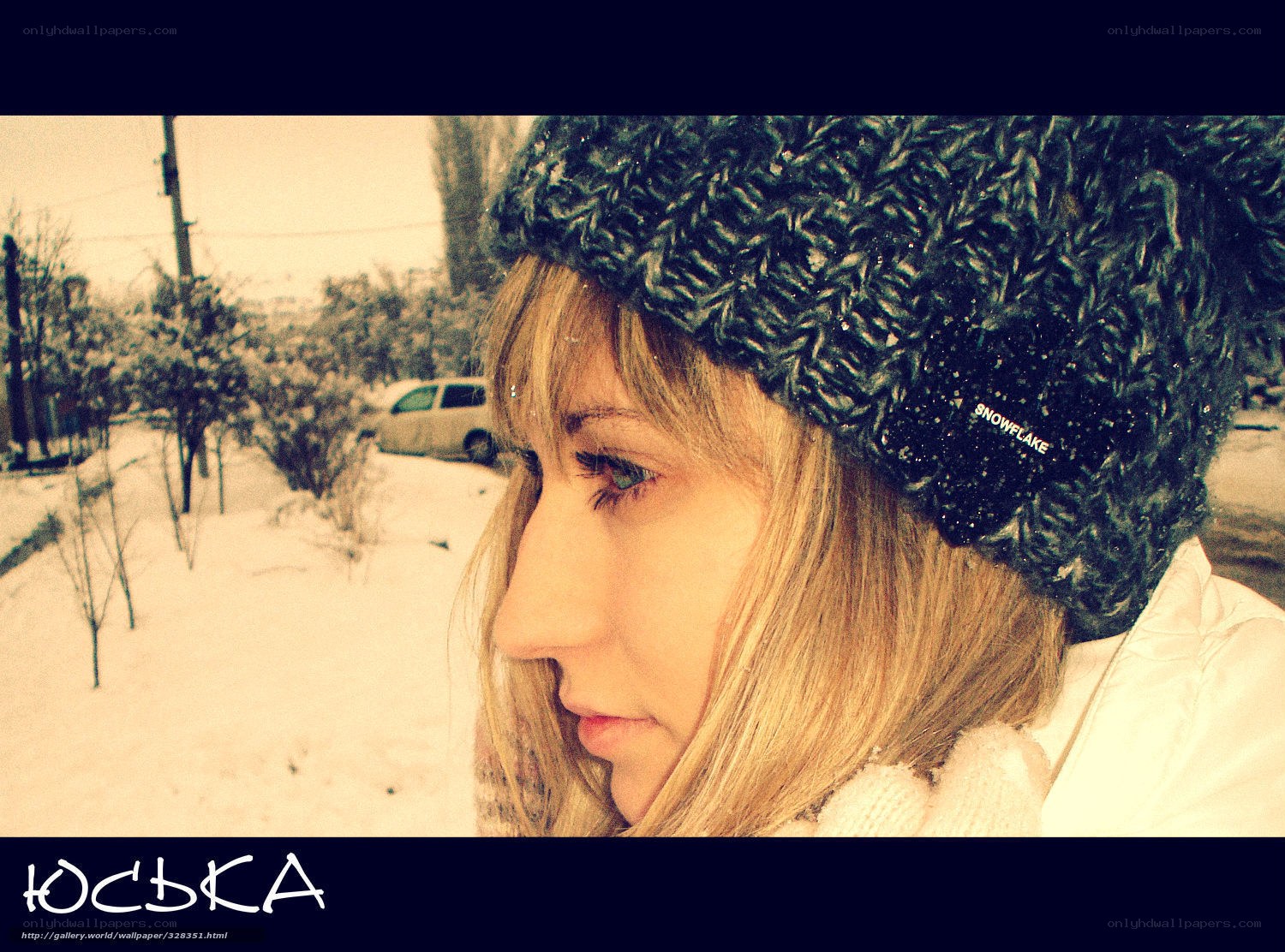 Woman in winter hat