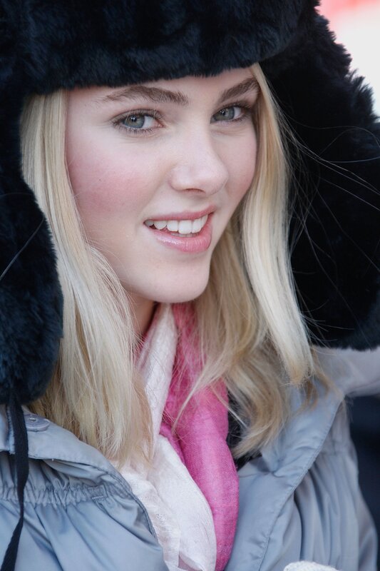Woman in Winter Hat — Black, Neutral, Photograph, Scarf