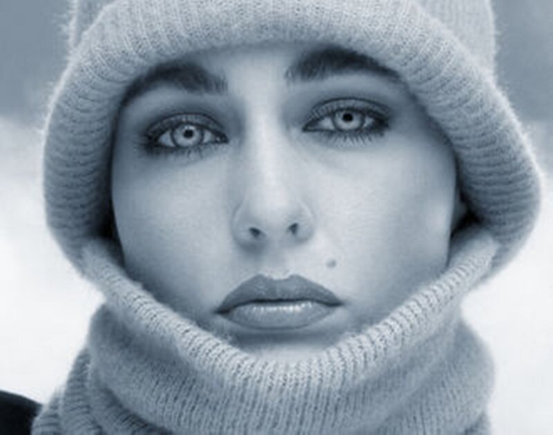 Woman in Winter Hat — Gray