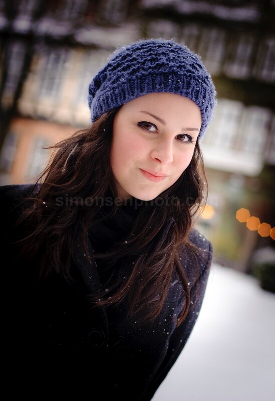 woman in winter hat smiling