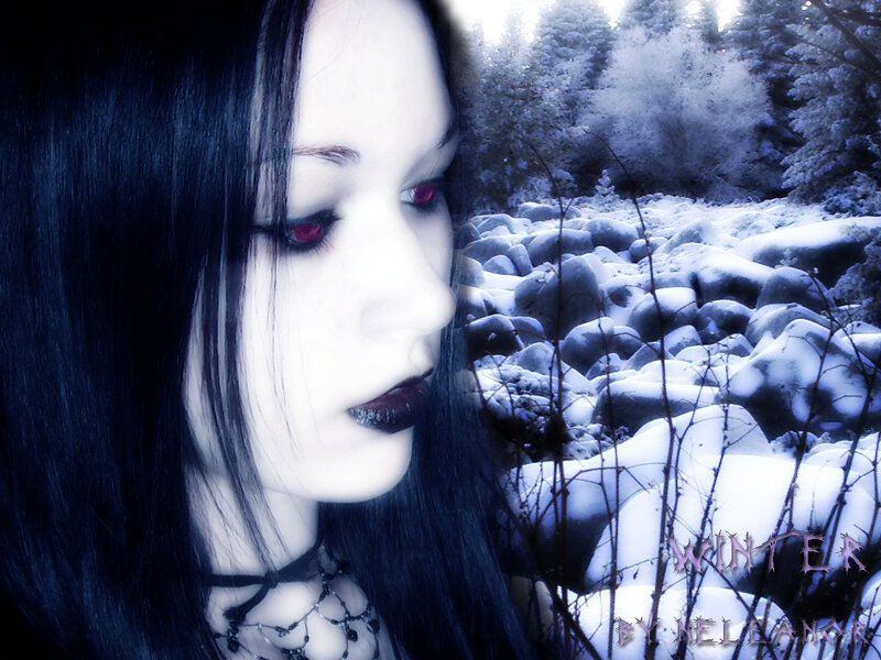 woman in winter landscape