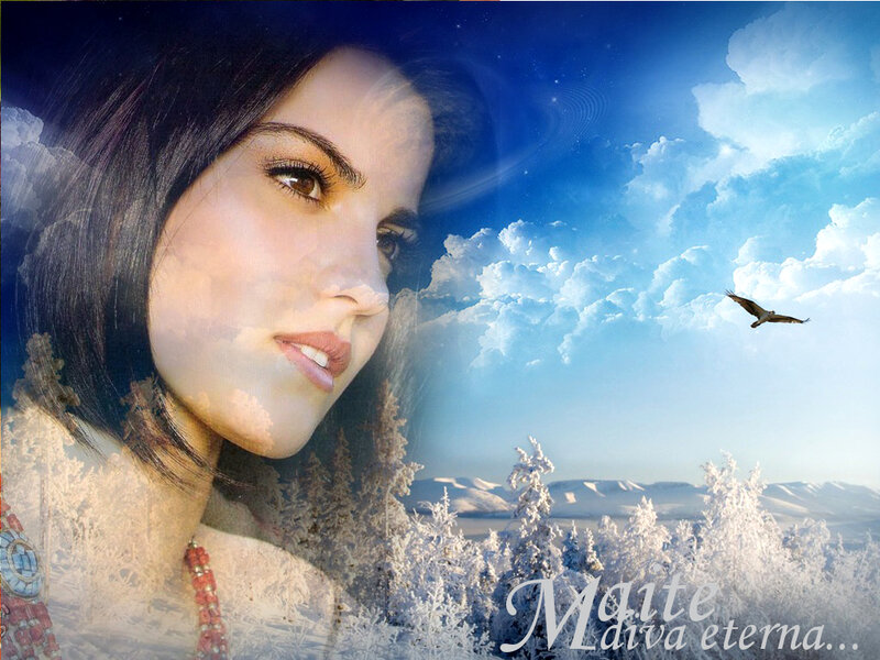 woman in winter landscape