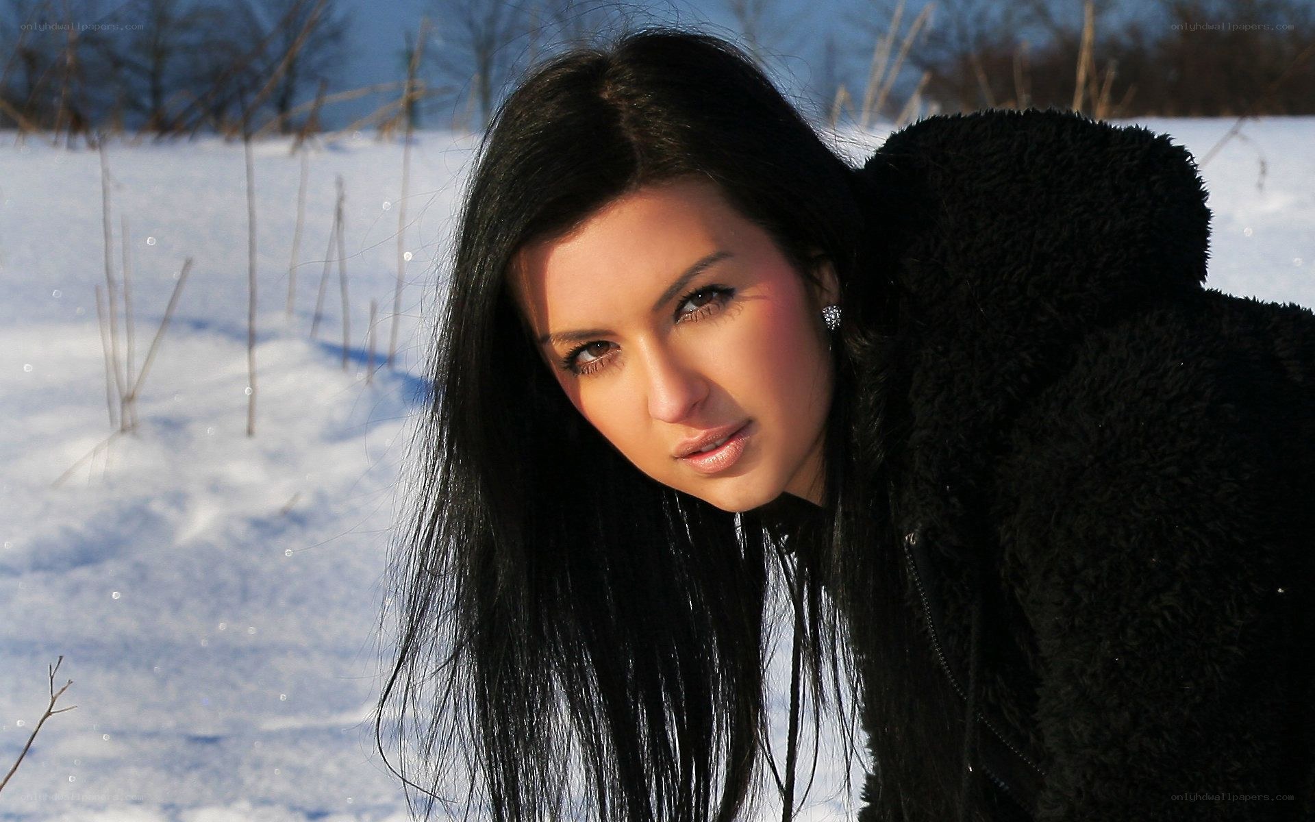 woman in winter landscape