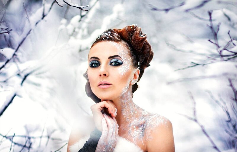 Woman in Winter Makeup