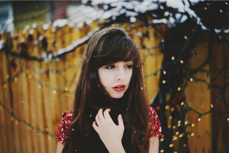 Woman in Winter — Red
