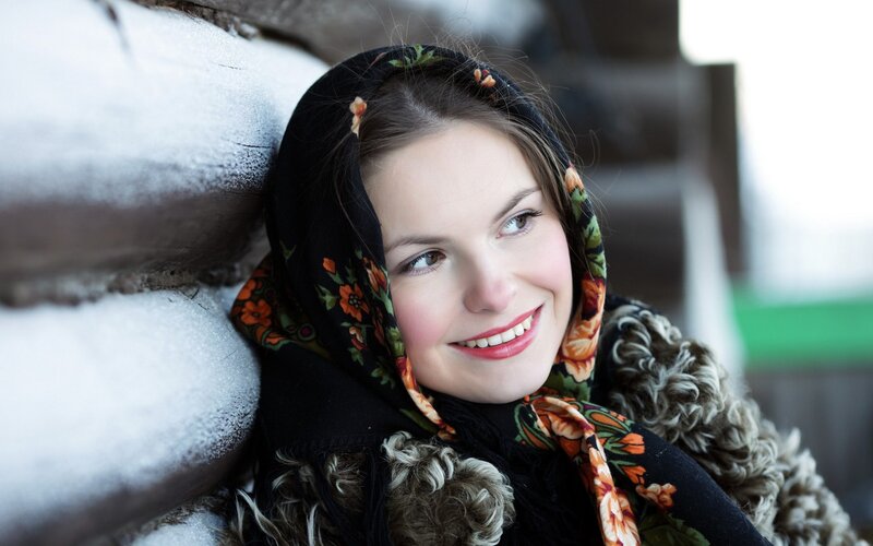woman in winter scarf