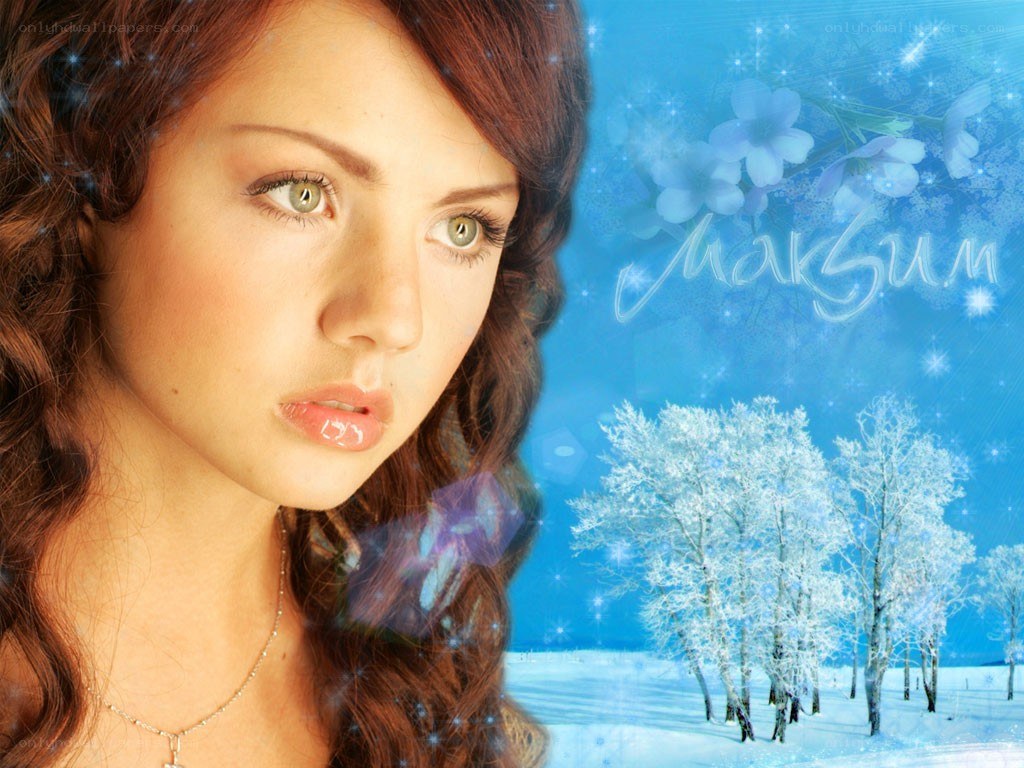 woman in winter scene