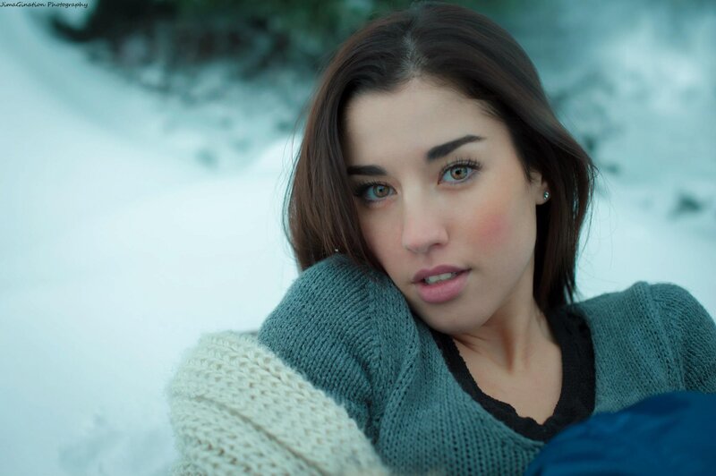 woman in winter sweater