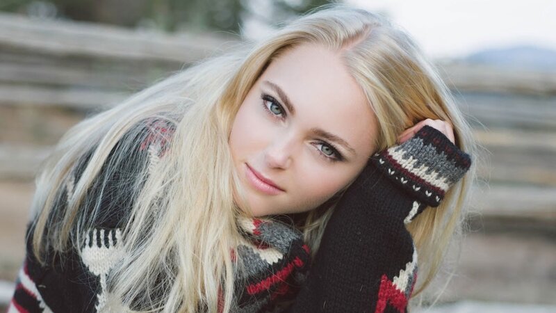 woman in winter sweater