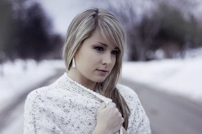 woman in winter sweater