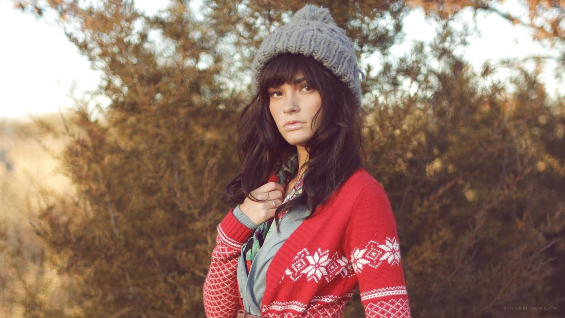 woman in winter sweater