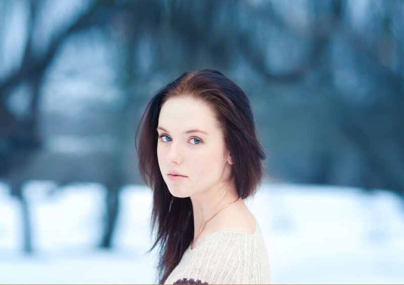 Woman in Winter — White