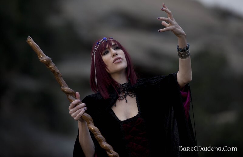 woman in witch costume