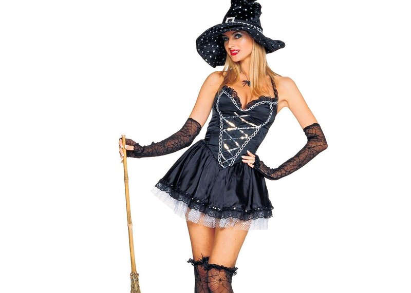 woman in witch costume